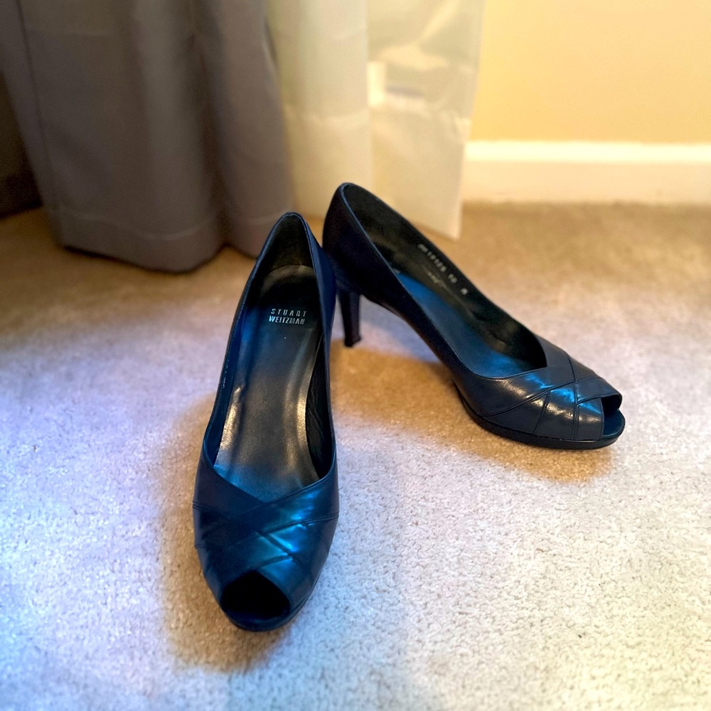 Stuart Weitzman Excellent Condition Navy Heels